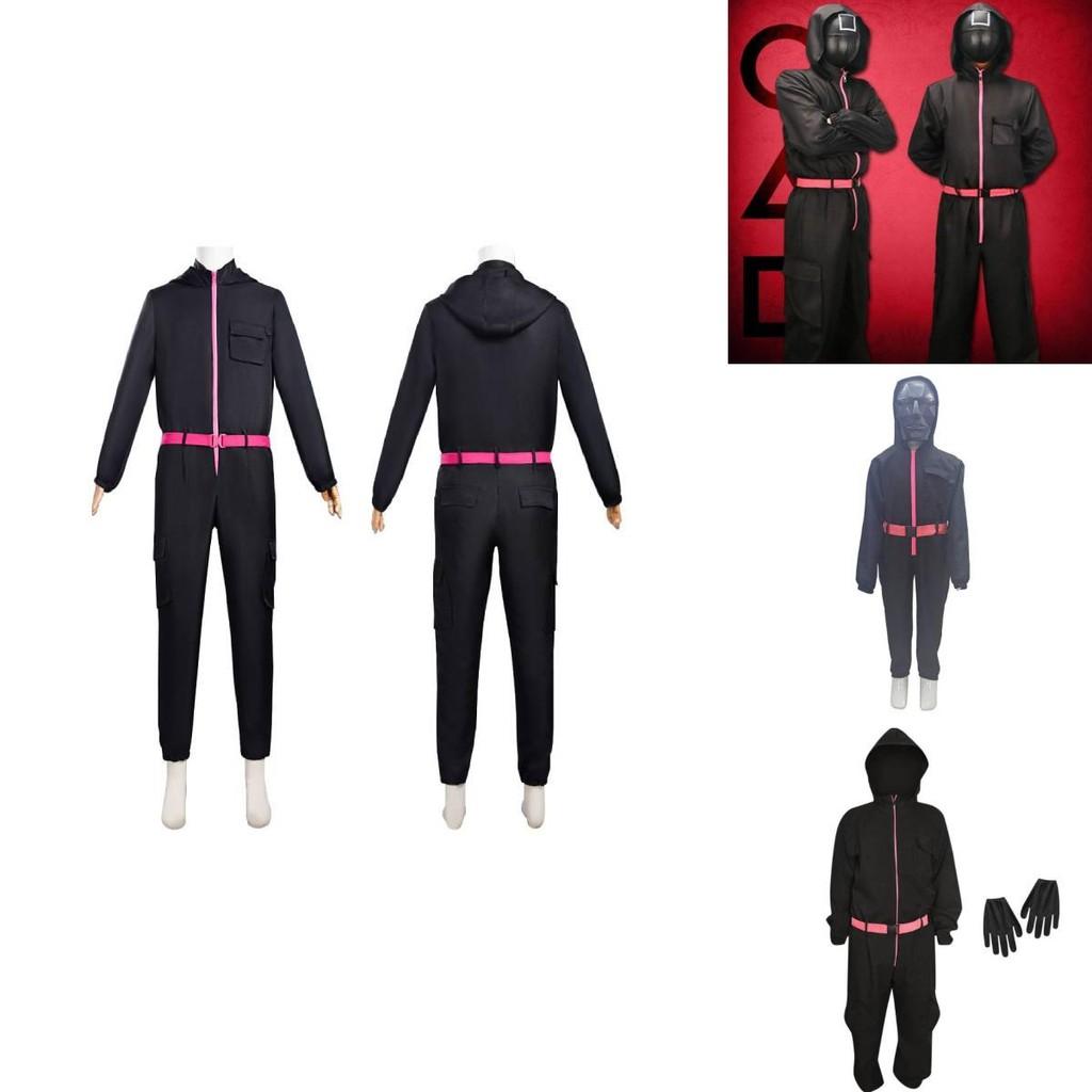 Squid Game Cosplay Jumpsuit For Children Featuring Nylon Blend Material