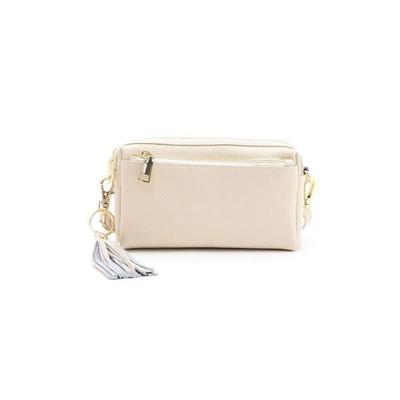 Umhängetasche Shrink Leather Horizontal Mini Shoulder Bag 2313111301 [Cuco] Damen Off-White (200)