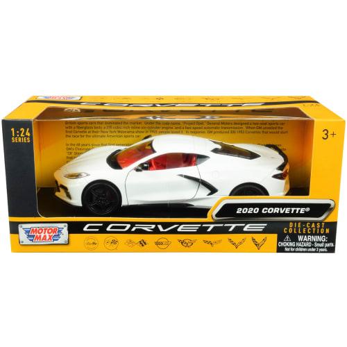 

Motormax Toy 2020 Chevrolet Corvette C8 Stingray White Corvette Series 1/24 Diecast Model Car 79360 (79360w-rd)