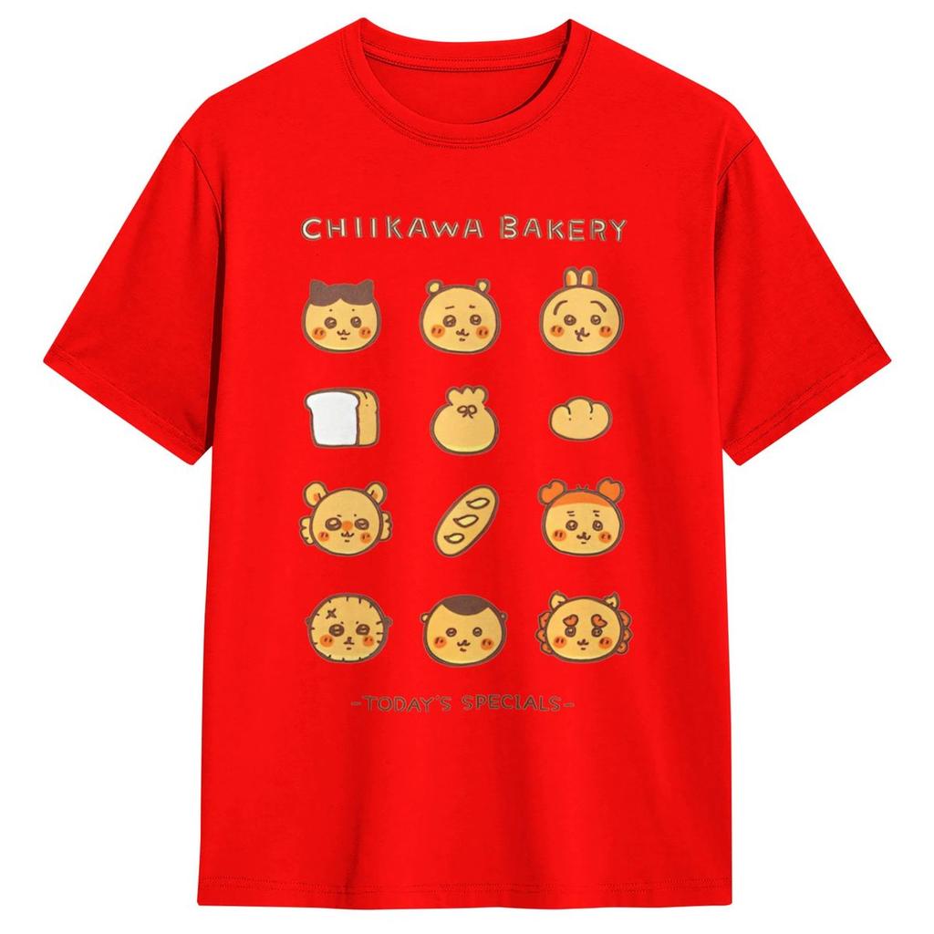 Men T-Shirt Chiikawa Chiikawa Bakery T-Shirts Hipster Beach Tee Shirt Funny Design 100% Cotton Tops Gift Idea