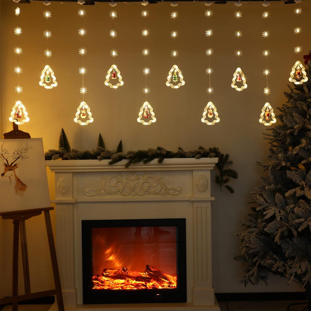 EGGEIL Christmas Ornaments, Christmas Tree Lights, USB Powered, 3M, 8 Lighting Modes, Waterproof LED, for Indoor and Outdoor Use