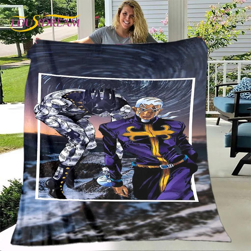 Jojo's Bizarre Adventure Anime Soft Plush Blanket,Flannel Blanket Throw Blanket for Living Room Bedroom Bed Sofa Picnic Cover