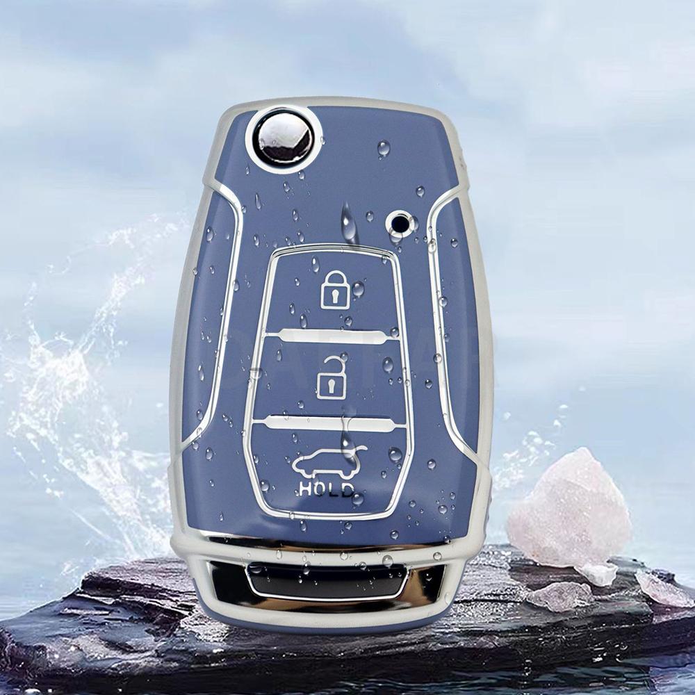 TPU Car Key Fob Bag for SsangYong Kyron 2 Sanka Actyon Korando Tivoli 2020 Musso Korea Car Flip Key Case Cover Shell Accessories