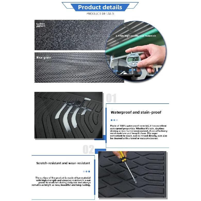 North America Specific Ized All-Weather TPE Car Floor Mats for GMC Canyon General Motors Special Car Mats