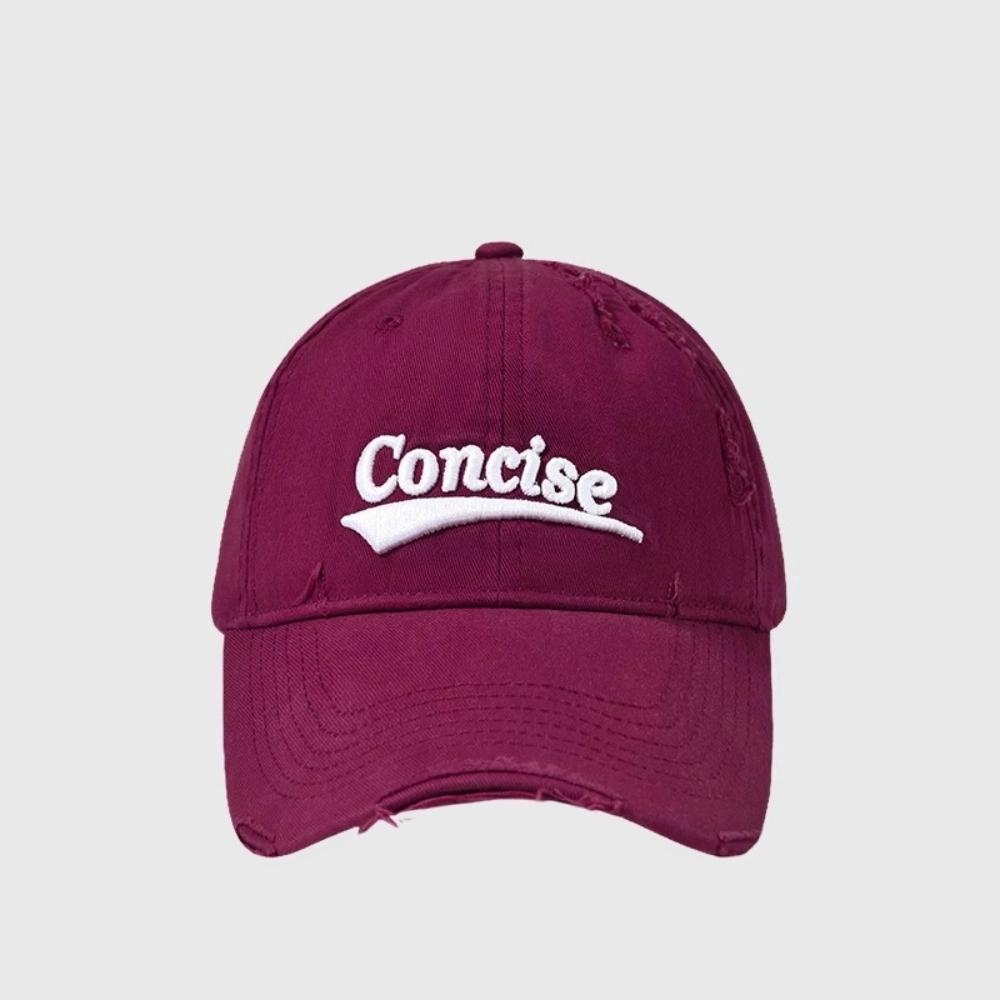 Cotton Holes Peaked Cap Embroidery Snapback Cap Solid Color Letter Baseball Hat  Teenagers