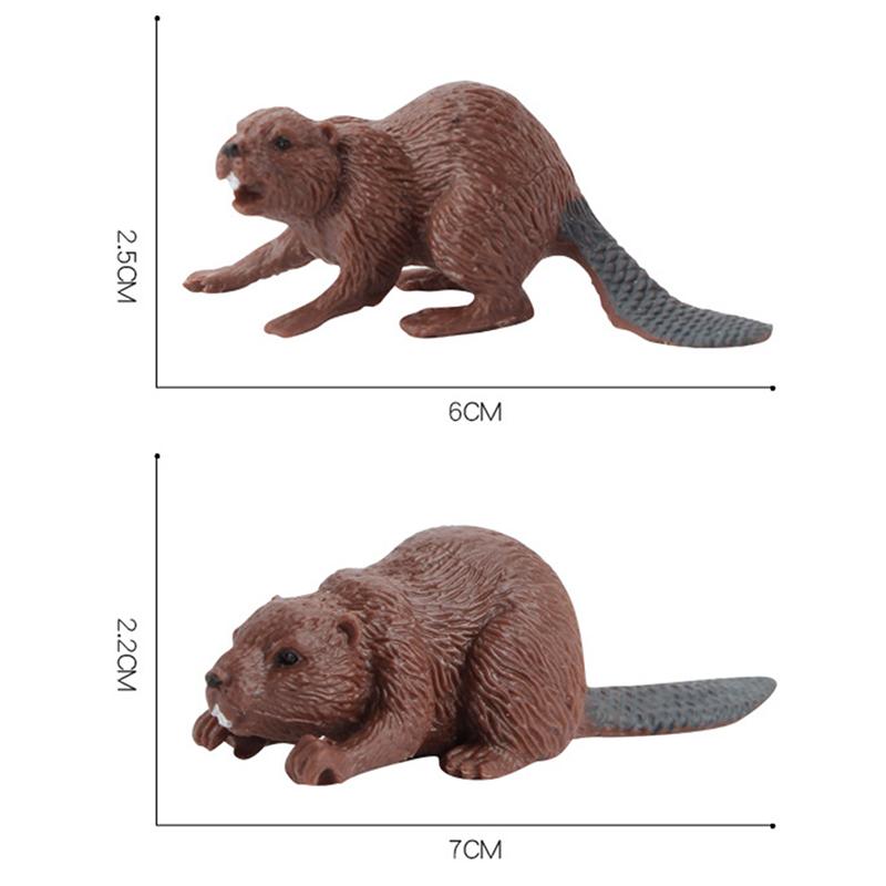Simulation Wald Wildtier Modell Biber Figur Plastik Spielzeug Figur Geschenk Für Kinder Hohe Qualität Kinderspielzeug