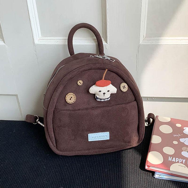 

Frosted retro backpack women s fashion niche student schoolbag street trend lightweight travel backpack