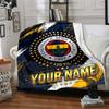 1pc Fenerbahçe Spor Kulübü Blanket with Custom Name, Gift, for Men and Women, Soft Blanket, Good for Sofa Bed Couch Travel, Lightweight Flannel Blanke
