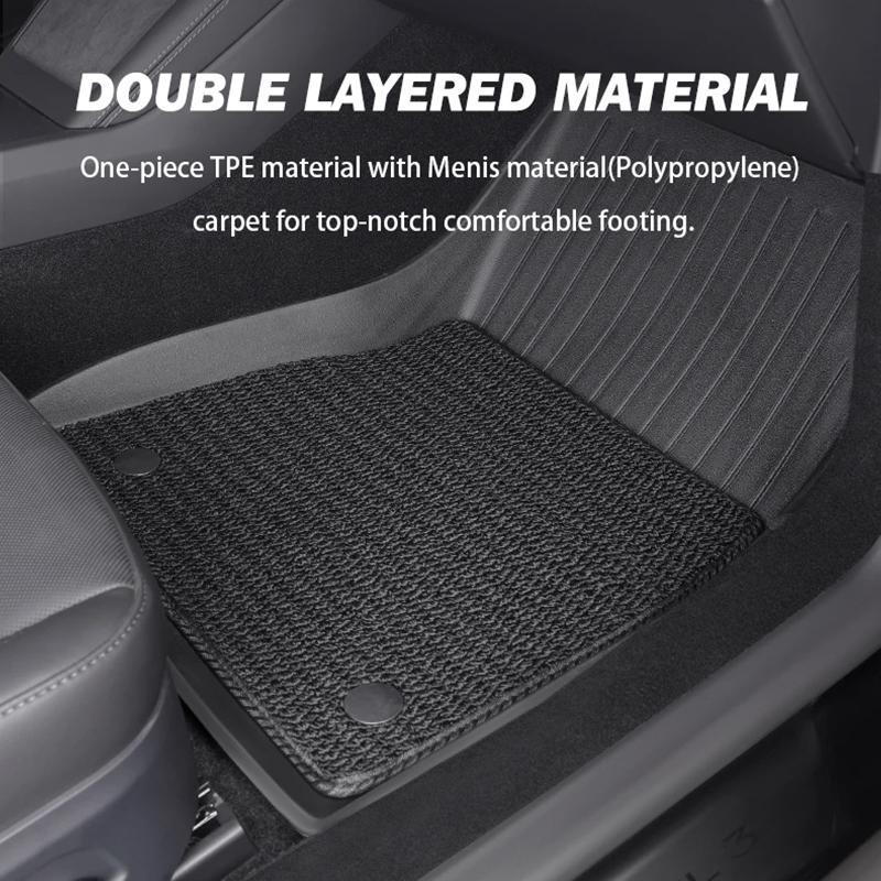 For Tesla For New Model 3 2026-2024 TPE Highland Floor Mats Waterproof Anti-Slip Mats Cargo Liner Floor Mats Interior Accessorie