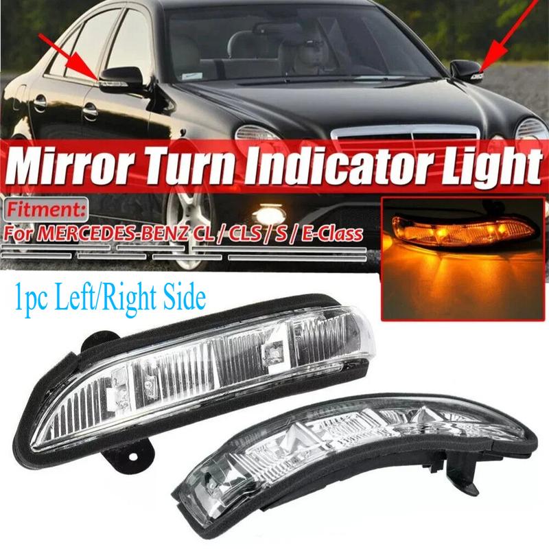 For Mercedes W211 W221 W219 W216 Car Door Rearview Turn Signal Light Side Mirror Indicator Lamp Marker A2198200521 A2198200621 1x Left Side
