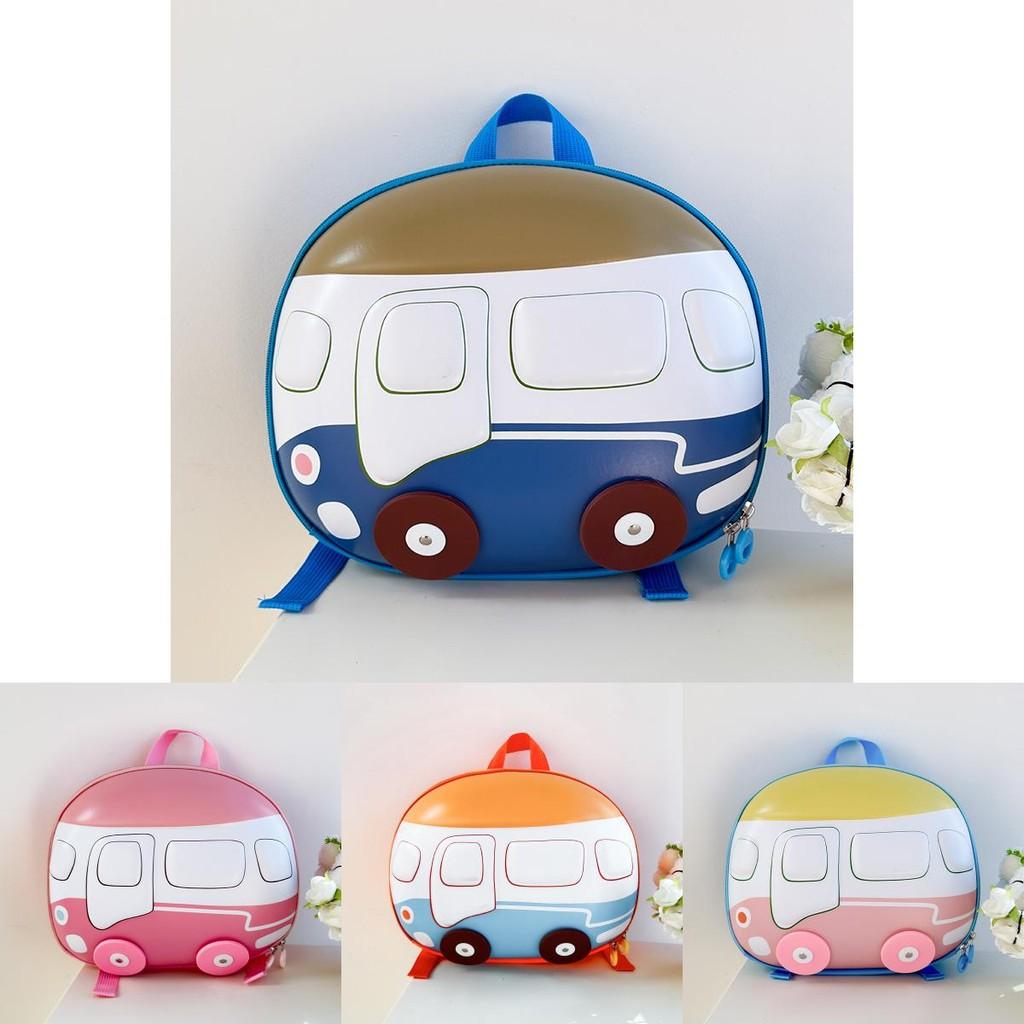 Kids Whimsical Shell Backpack In Bright Colors With Car Motif Ideal For School And Fun Everyday