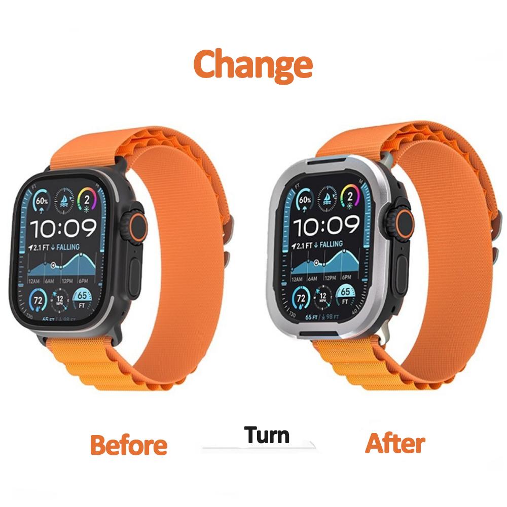 Metal+TPU Case for Apple Watch Ultra 3/2 49mm Series 11 10 46mm Protector Bumper Cover for iWatch 9 8 7 6 Se 44mm 45mm 40mm 41mm
