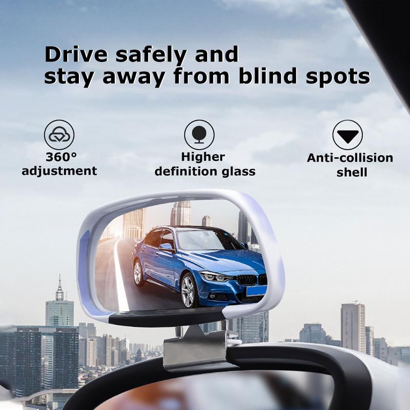 Car Blind Spots Mirrors Side Rear View Mirrors 360 Degree Adjustable Blind Looking Mirrors For Car Wide Angle Rear View Mirrors