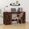 VidaXL Desk with Cabinet Smoked Oak Engineered Wood 3185436