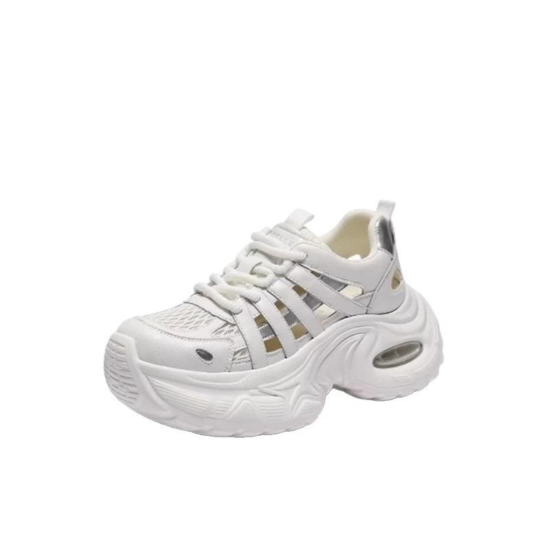 Mesh Damen Sandalen Sommer atmungsaktive Sneaker erhöhend Damen neu Damen hohle Dad Schuhe