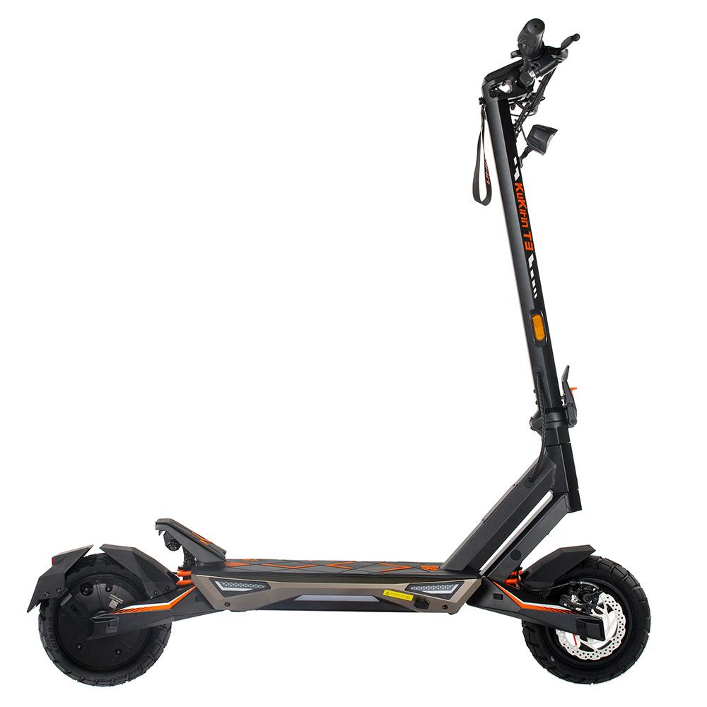 KuKirin T3 Trottinettes Électriques avec Clignotants Moteur 800W 48V 15.6Ah Pneu Plein 10 Pouces Amortisseurs à Double Ressort Avant et Arrière