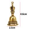 1/2pc Brass Wind Bell Handicraft Die-casting Drop Hand Call Vintage Tibetan Bronze Bell Reception Service Meditation Pray Decor