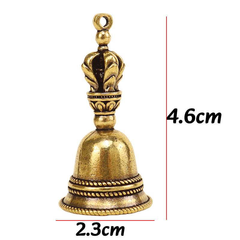 1/2pc Brass Wind Bell Handicraft Die-casting Drop Hand Call Vintage Tibetan Bronze Bell Reception Service Meditation Pray Decor