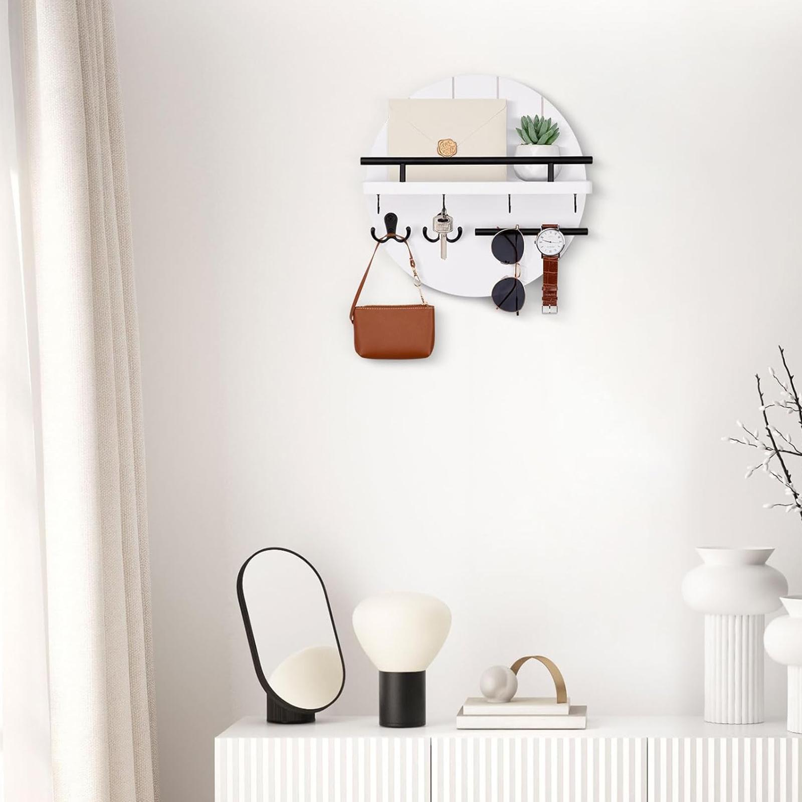 

Wall Mount Key Holder with Hook Entryway Key Rack Wear Resist Multi-Function Storage Rack for Wallet Glasses Umbrella Hat China Mainland