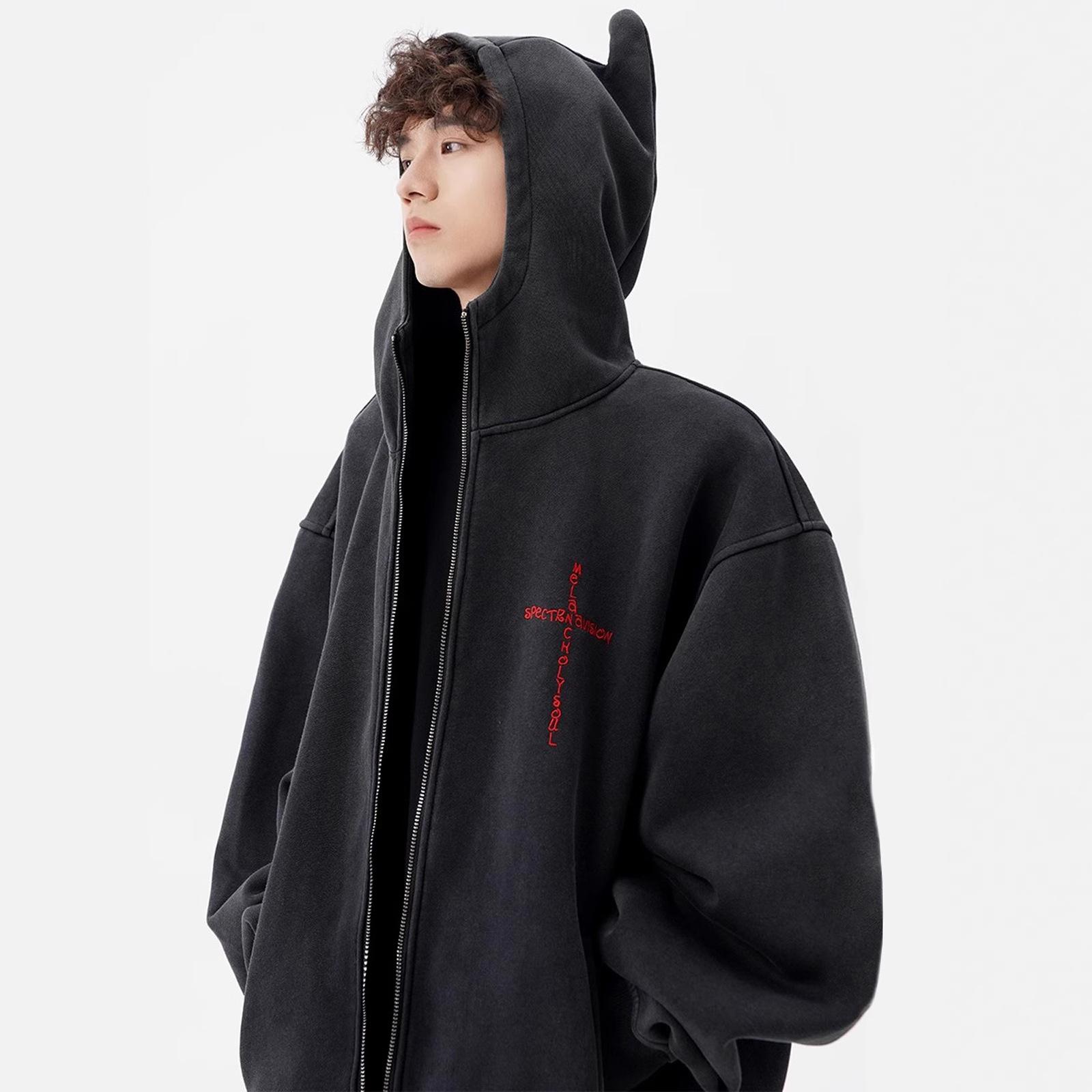 

Шапка Свитер Мужской и Женский Модный Бренд Осень Новый Кардиган Куртка XXL чёрный