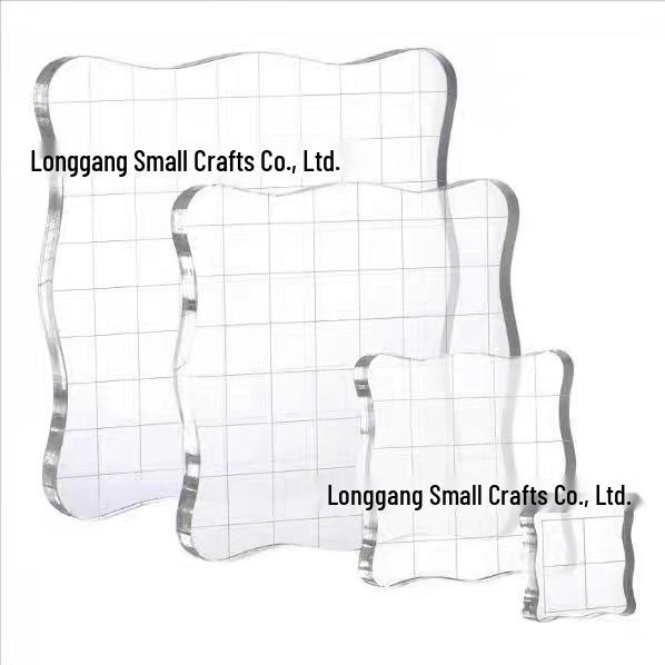 Acrylic Handle Backing Plate for Stamping - High Transparency Block for DIY Rubber Stamp Crafting.