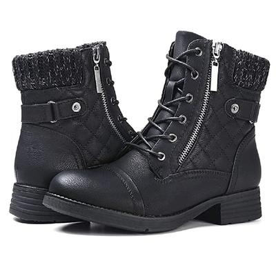 Winter Keep Warm Women's Boots Plush Thick Warm Boots Fashion Side Zipper Retro Ankle Boots For Women Shoe