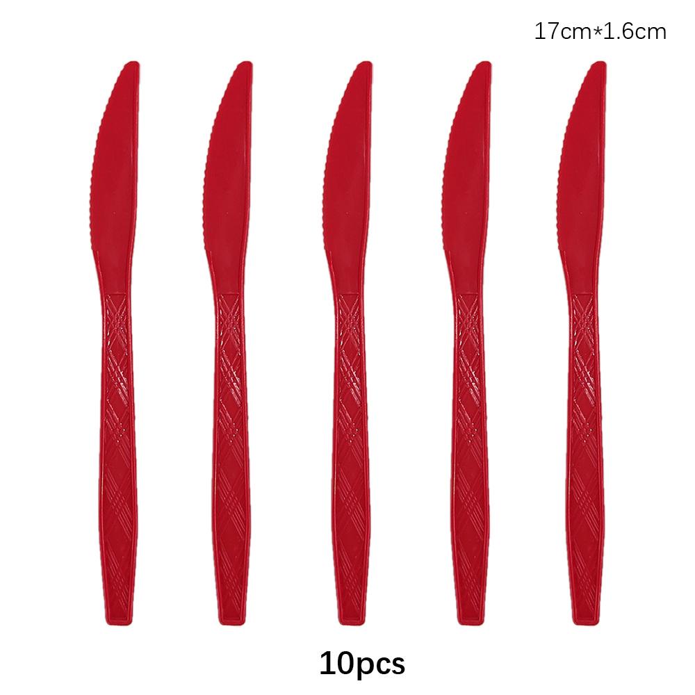 Disposable Knife Fork Spoon Cutlery Set Pink Blue Disposable Tableware Birthday Party Decorations Wedding Baby Shower Supplies