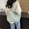 Casual Large-Capacity Bag Women'S Summer Fashion Simple Canvas Bag Commuter Shoulder Tote Bag Shopping Bag