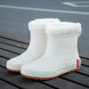 Rain shoes thick-soled non-slip women's medium tube rain boots kitchen outdoor fishing car wash waterproof medium tube glue women's shoes