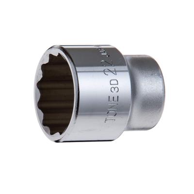 TONE Lizdo galvutė Kampas 22 mm pločio tarp plokštumų (12-šonė) 3D-22 9,5 mm (3/8")