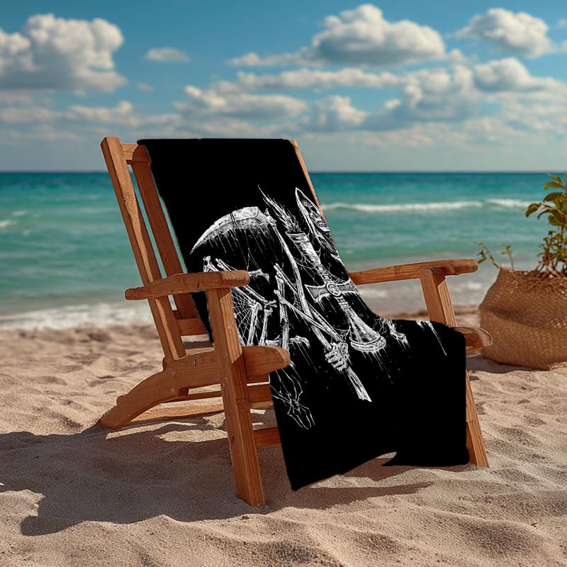 Death Fashion Beach Towel: Ideal for Summer Adventures Soft, absorbent and quick drying suitable for swimming and bathing