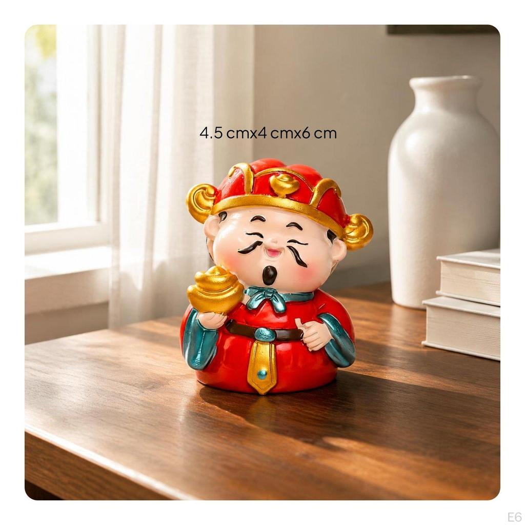 Cartoon Wealth Figurines Handmade Desk Ornament Desktop Decoration Cute Resin Statue for