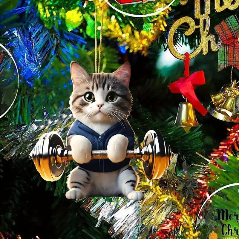 

Креативный автомобильный шарм на Рождество для кошек, акриловый, милый, для украшения рюкзака, для стайлинга автомобиля 5