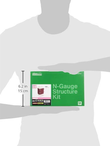 Greenmax N Gauge Pre-painted Business Building (Brown) with 4 Additional Floors 2608