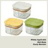 4 Grids Refrigerator Sealed Box Transparent Vegetable Divided Organizers Onion Serving Jar  Snack