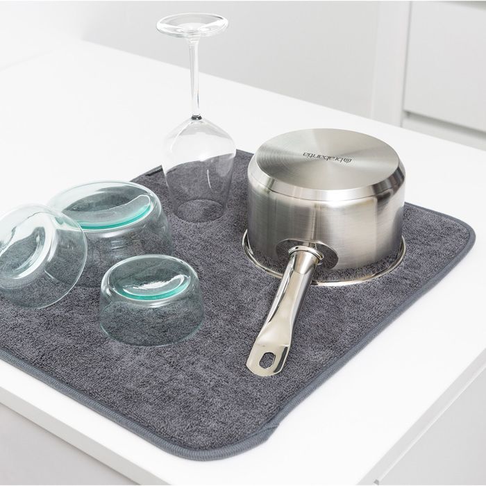 Tapis égouttoir en microfibre gris foncé - Brabantia