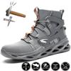 Men Work Boots Indestructible Work Shoes Women Men Safety Boots Lightweight Puncture-Proof Work Sneakers Steel Toe Safety Shoes Footwear Male