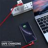 1 2 3 m 90 laipsnių USB duomenų įkroviklio laidas, skirtas iPhone 11 12 13 14 PRO Xs Max Xr X 8 7 6 6S Plus 5 5S SE2020 iPad laido kilmės Mobilusis telefonas ilgas trumpas