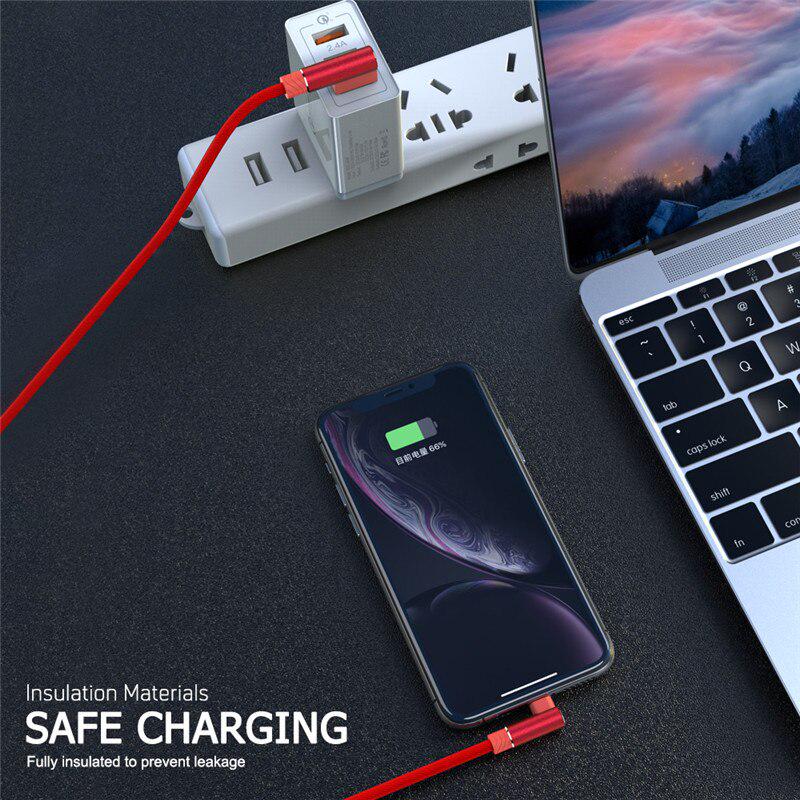 1 2 3 m 90 laipsnių USB duomenų įkroviklio laidas, skirtas iPhone 11 12 13 14 PRO Xs Max Xr X 8 7 6 6S Plus 5 5S SE2020 iPad laido kilmės Mobilusis telefonas ilgas trumpas