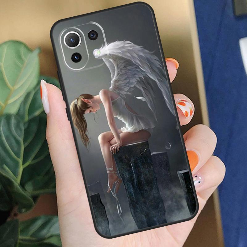 Fantasy Engel Meisje Vleugels Hoesje Voor Xiaomi 15 14 Ultra 13T 14T 15T Pro 17 Pro Max POCO X7 Pro X5 X6 F5 F6 F7 F8 Coque
