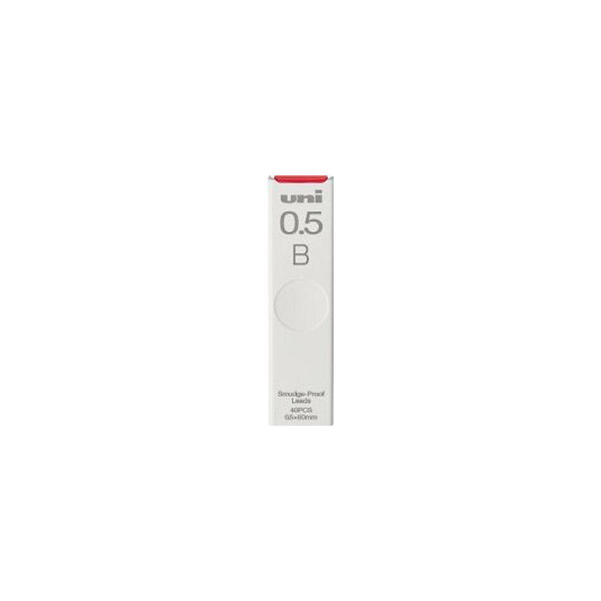 Mitsubishi Pencil Uni Smudge-Proof Lead 0.5mm B (ULS0540B), 10-Pack Set