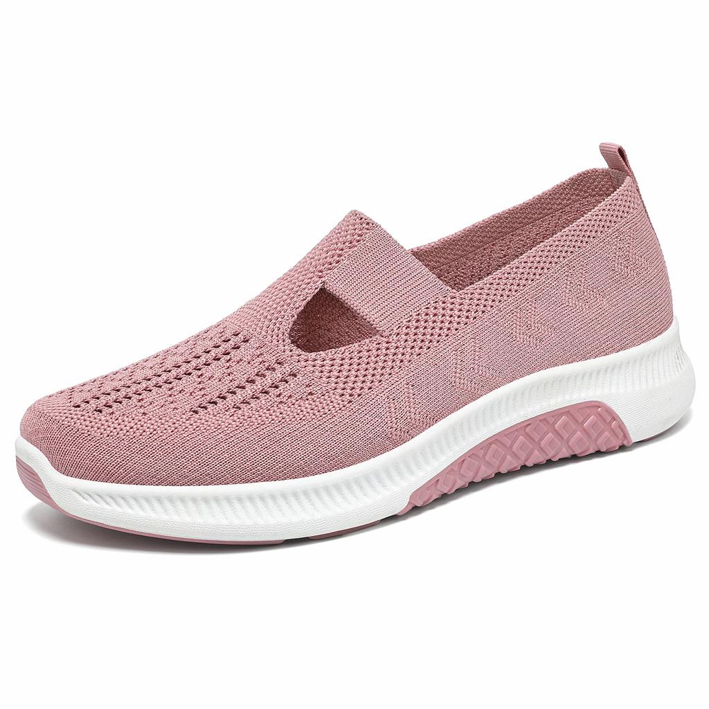 Women Shoes Spring Elderly Mom Shoes Breathable Soft Sole Slip On Casual Shoes Walking Shoes Casual Daily Comfortable Lightweight Sneakers