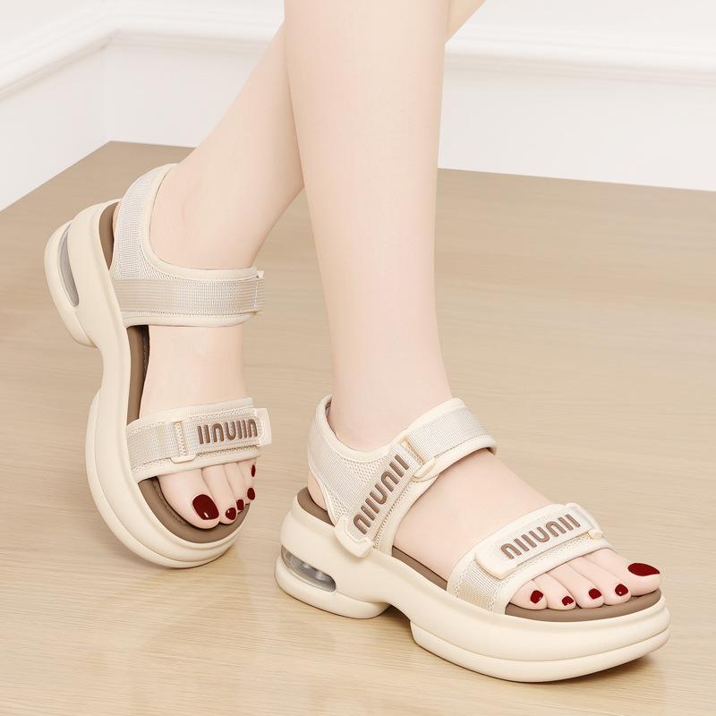

Sandals women s new summer wear breathable and light thick-soled soft-soled Velcro sports fashion versatile women s shoes 40