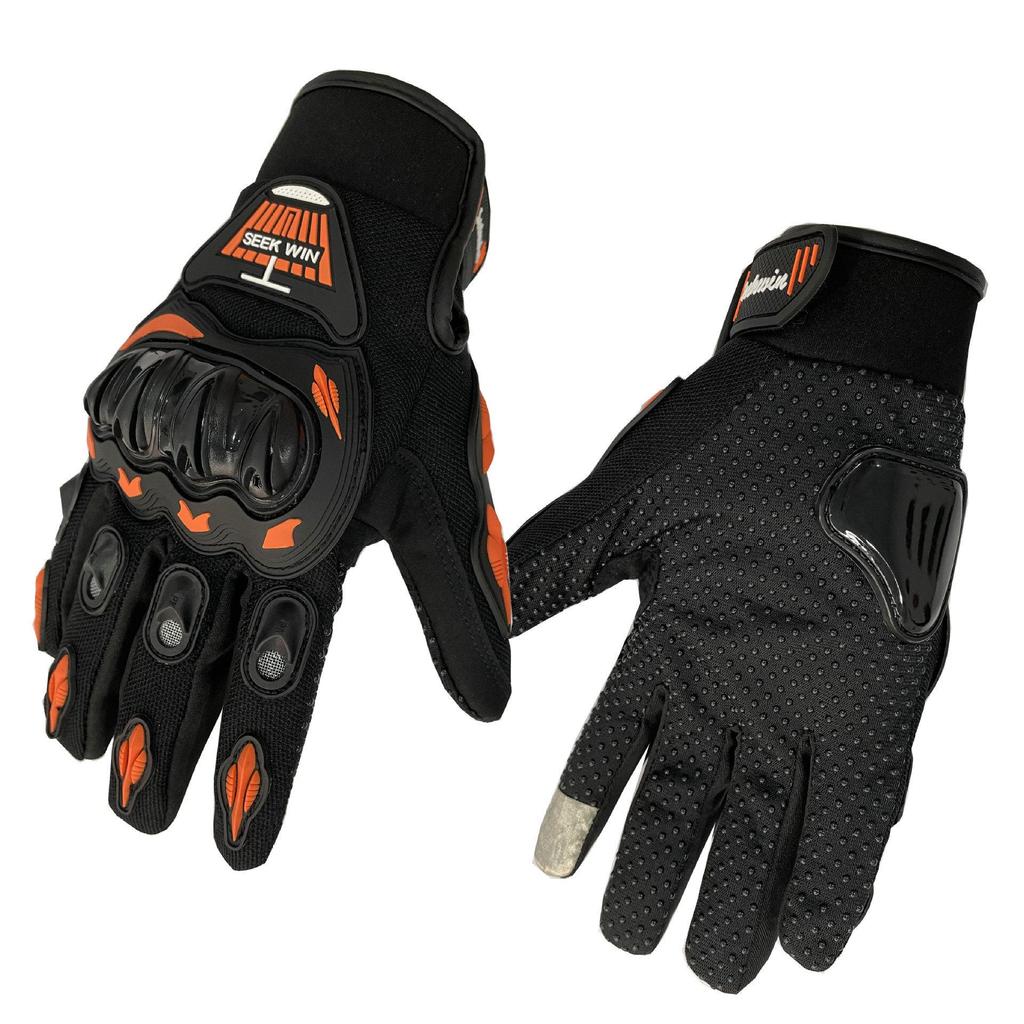 Luvas Antiderrapantes de Toque com Dedos Inteiros para Motociclismo e Corrida para Off-road, Equitação e Veículos Elétricos
