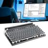 Retro Typewriter 83 Keys Mechanical Keyboard RGB Bluetooth Wireless Wired Vintage Keyboard Punk Round for Desktop Phone Keyboard, Light, & Keys, PC,