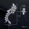 ZAKOL Shiny AAA Marquise Zircon Asymmetrical Earrings for Women Luxury Clear Crystal CZ Bridal Wedding Party Zircon