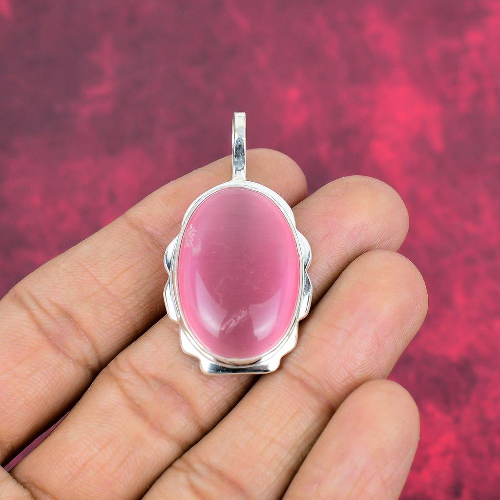 Monalisa 925 Solid Sterling Silver Pendant, Handmade Gemstone Pendant Jewelry, Gifts For Wife Brand New Pendant