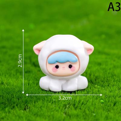 Mini Cute Animals Figurine Animal Model Moss Micro Landscape Home Decor Miniature Fairy Garden Decoration Accessoriesmini Cute A