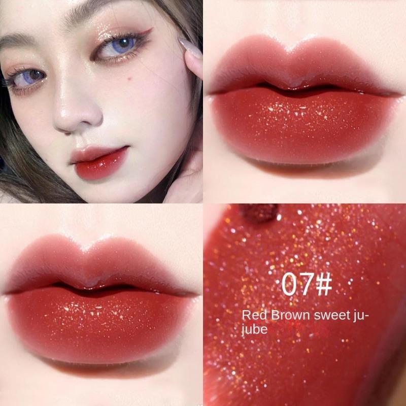 Dudu Lip Gloss Colorless Transparent Lip Gloss Bright Crystal Lip Gloss Glass Lips Fine Glittering Pearl Light Band Shiny Jelly