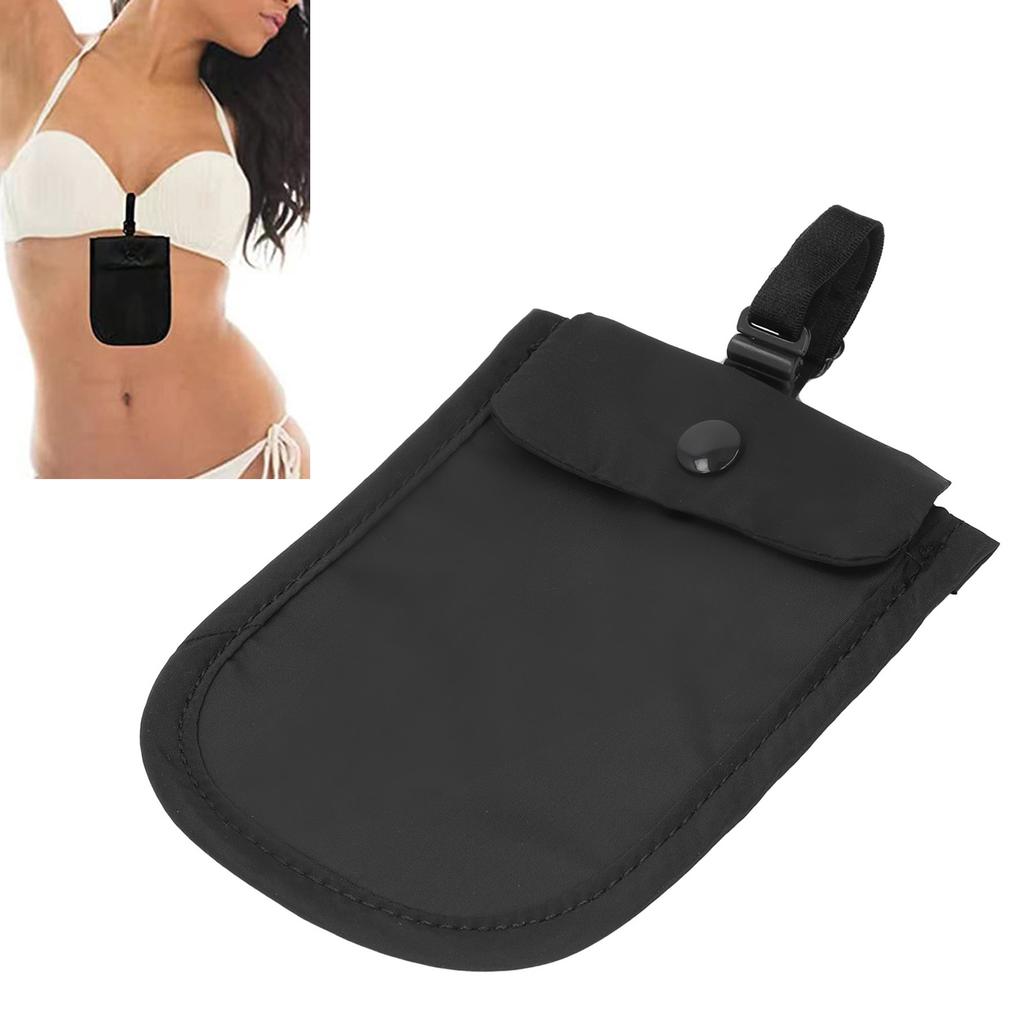 Hidden Bra Wallet Portable Slim Pickpocket Proof Washable Comfortable Waterproof Concealed Bra Pouch for Passport Phone